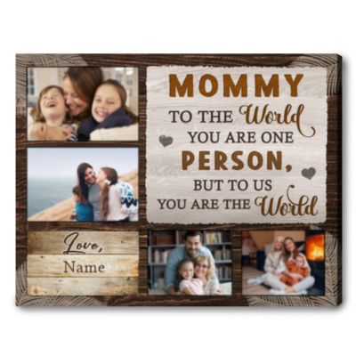 customized mom photo canvas print best mother's day gift idea 01