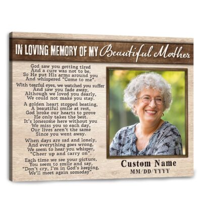 sympathy gift for my beautiful mother memorial canvas wall art 02