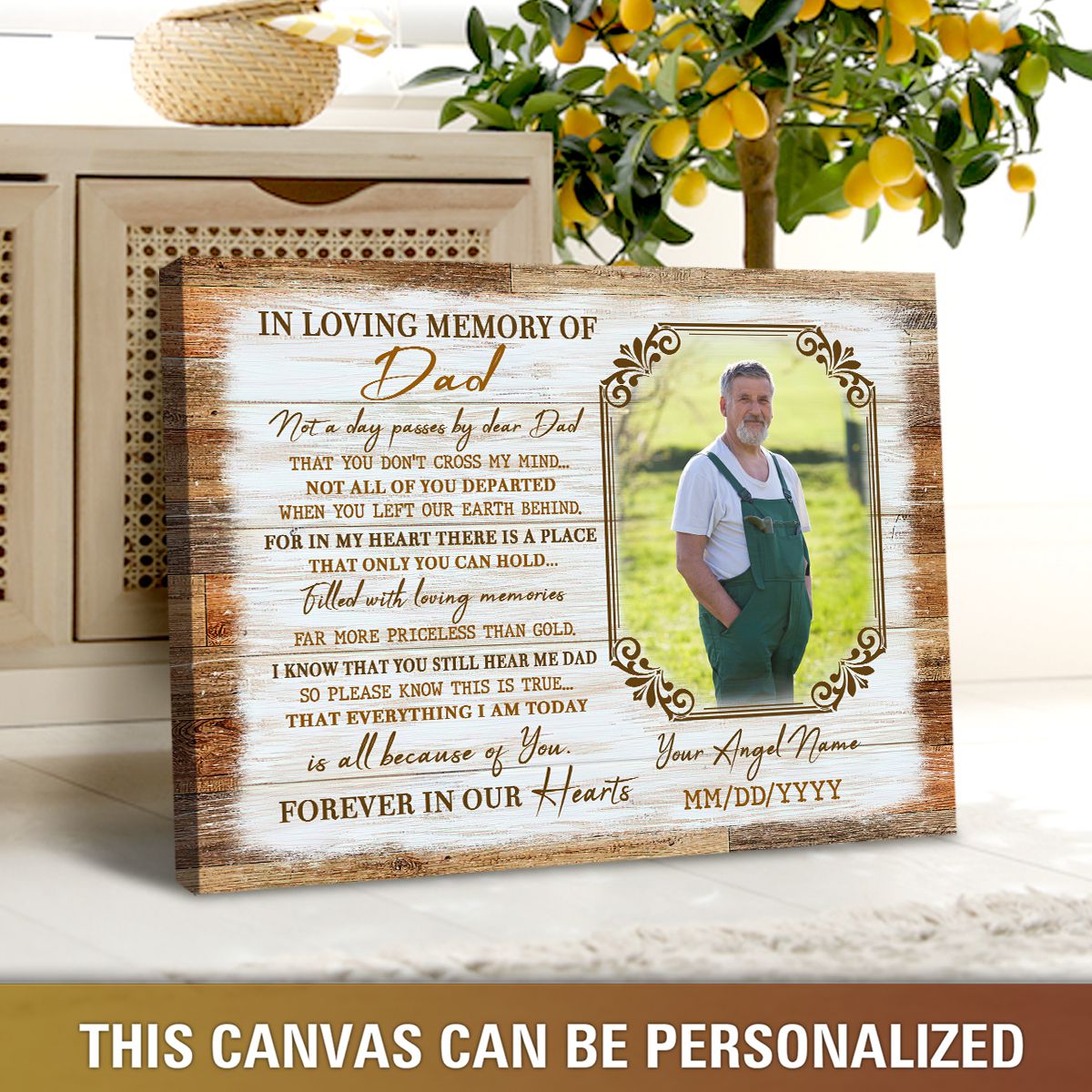  Personalized Canvas Wall Art For Loss Of Grandpa Dad