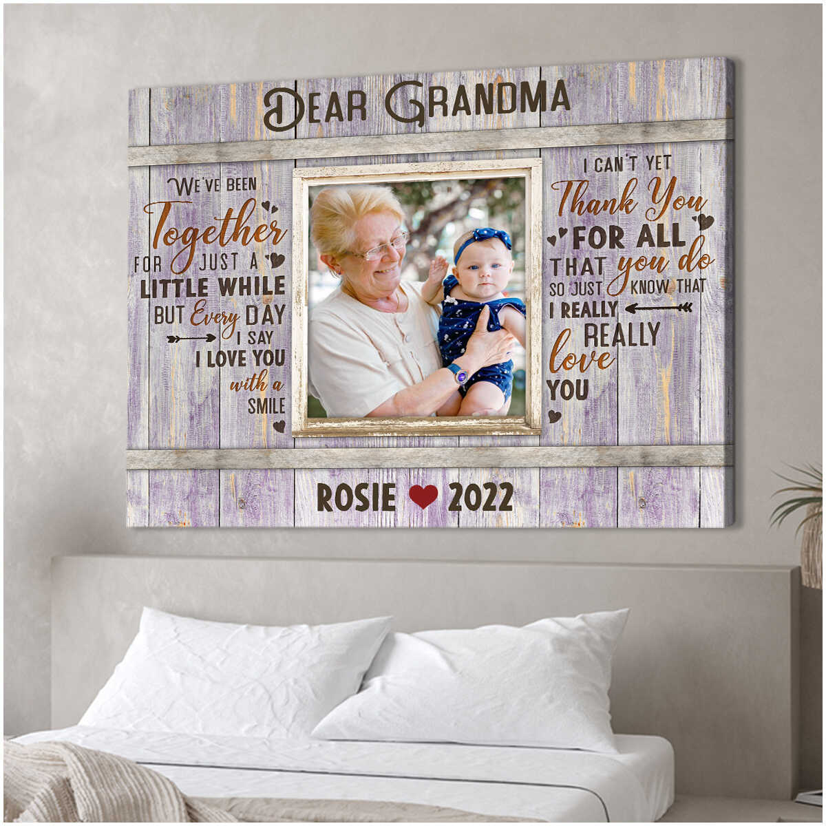Grandma Personalized Gift Mother's Day Gift For Grandma Canvas Print - Oh  Canvas