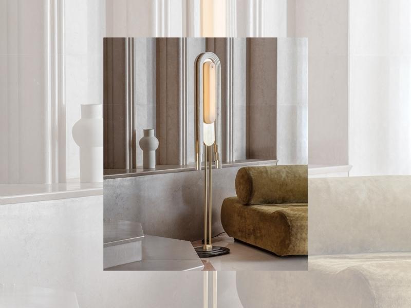 Alabaster Vima Floor Lamp for the 37th anniversary gift for husband