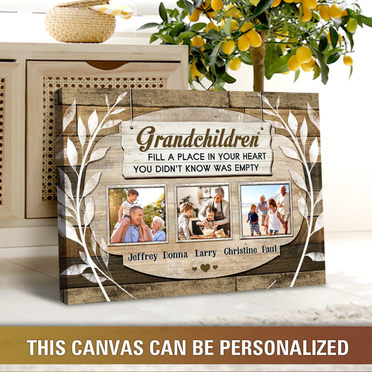 gift for grandparents customized photo canvas wall art 04