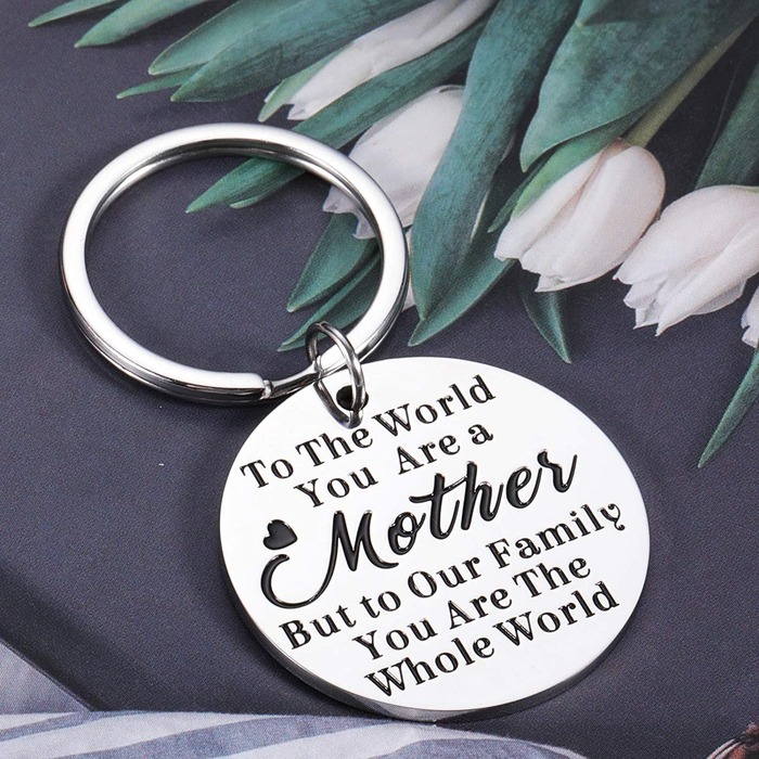 Message keychain - heartfelt gift for mom