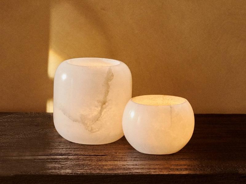 Alabaster Tealight For The 27Th Anniversary Gift For Her