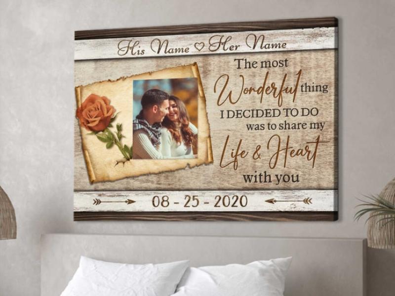 The Most Wonderful Thing Personalized Canvas Print Oh Canvas