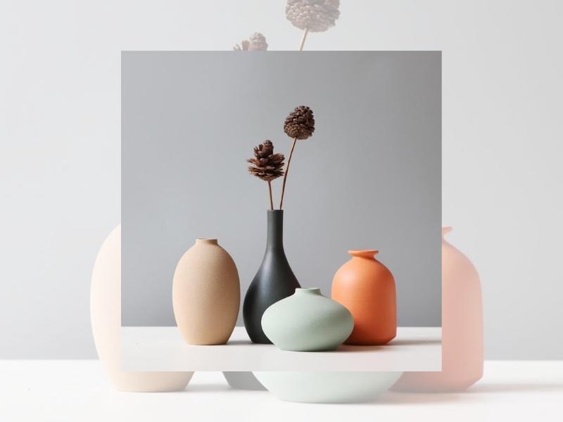 Modern Minimalist Matte Pastel Mini Ceramic Vase Collection