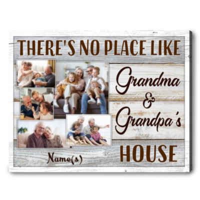 great personalized photo grandparents gift custom photo and name canvas wall art 01