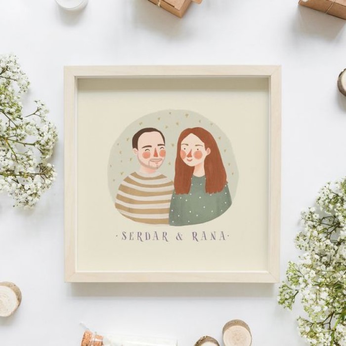 Personalized Portrait Illustrations For Romantic Gifts For Wife