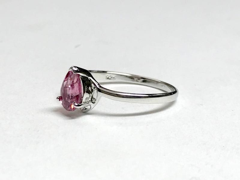 Pink Tourmaline Sterling Silver Ring for the 38th anniversary gift
