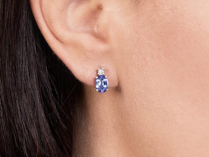 Tanzanite Earrings for 38th wedding anniversary gifts for her