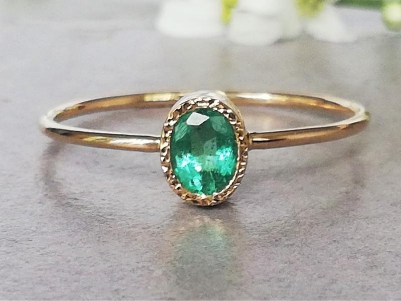 Oval Emerald Ring For The 38Th Anniversary Present