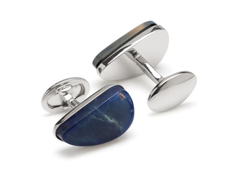 Boulder Opal Free Shape Cufflinks For The 38Th Anniversary Gift