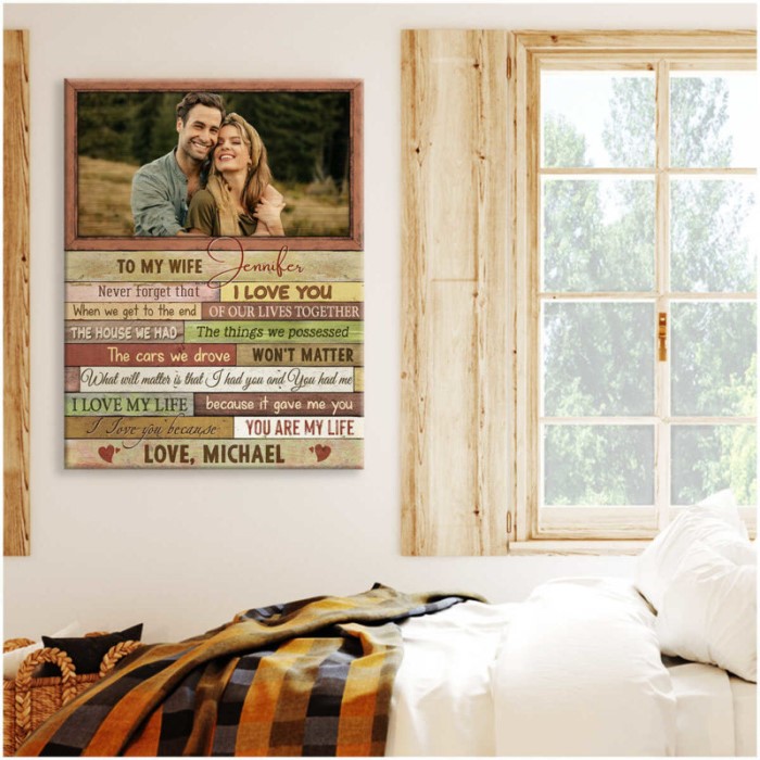 Custom Photo Canvas For Romantic Gifts For Wife