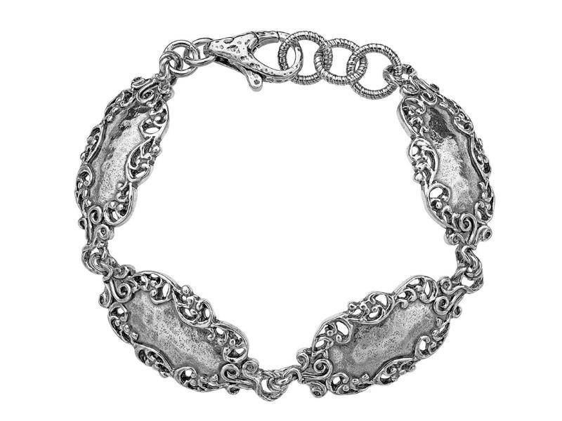 Sterling Silver Lace Station Bracelet for the 39th anniversary gift