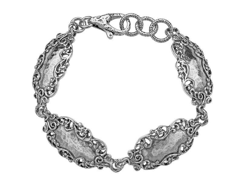 Sterling Silver Lace Station Bracelet For The 39Th Anniversary Gift