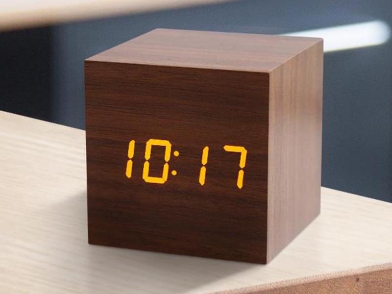 Wood Block Alarm Clock For The 41St Anniversary Gift