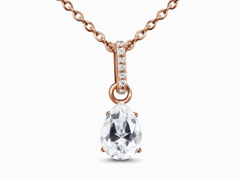 Topaz &Amp; 14Kt Rose-Gold Necklace For The Topaz &Amp; 14Kt Rose-Gold Necklace