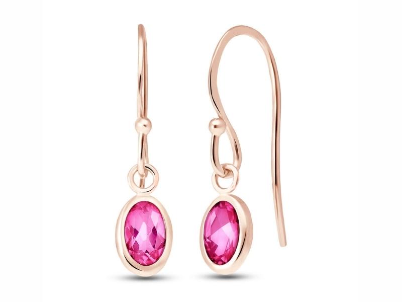 Pink Topaz Allure Drop Earrings For 41St Anniversary Gift Ideas