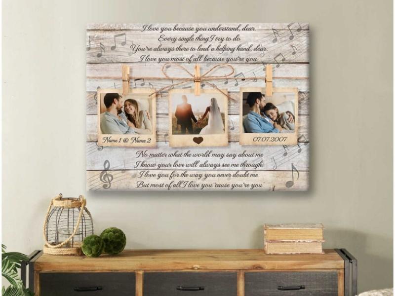 Wedding Song Lyrics On Canvas Wall Art