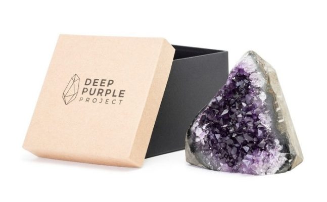 Deep Purple Project Amethyst Geode - Gift Amethyst Thirty Third Anniversary For &Quot;Wisdom Stone&Quot;