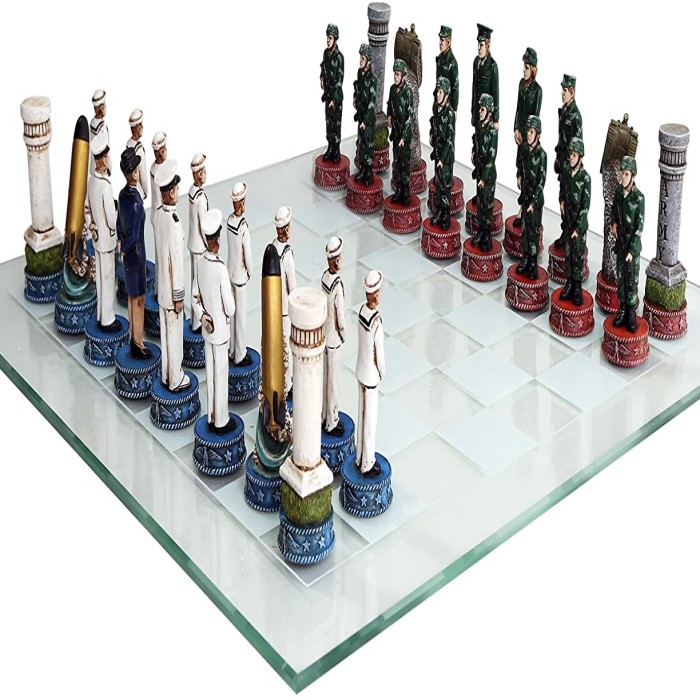 Army-Navy Chess Set: army veteran gift ideas