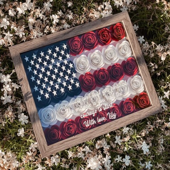 A Flag Shadowbox: Best Gifts For Veterans