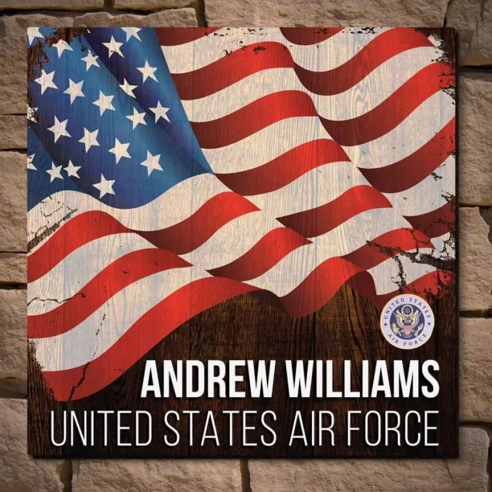 A Customized Military Sign: personalized gifts for veterans
