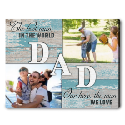 father's day gift ideas personalized dad photo canvas print 01