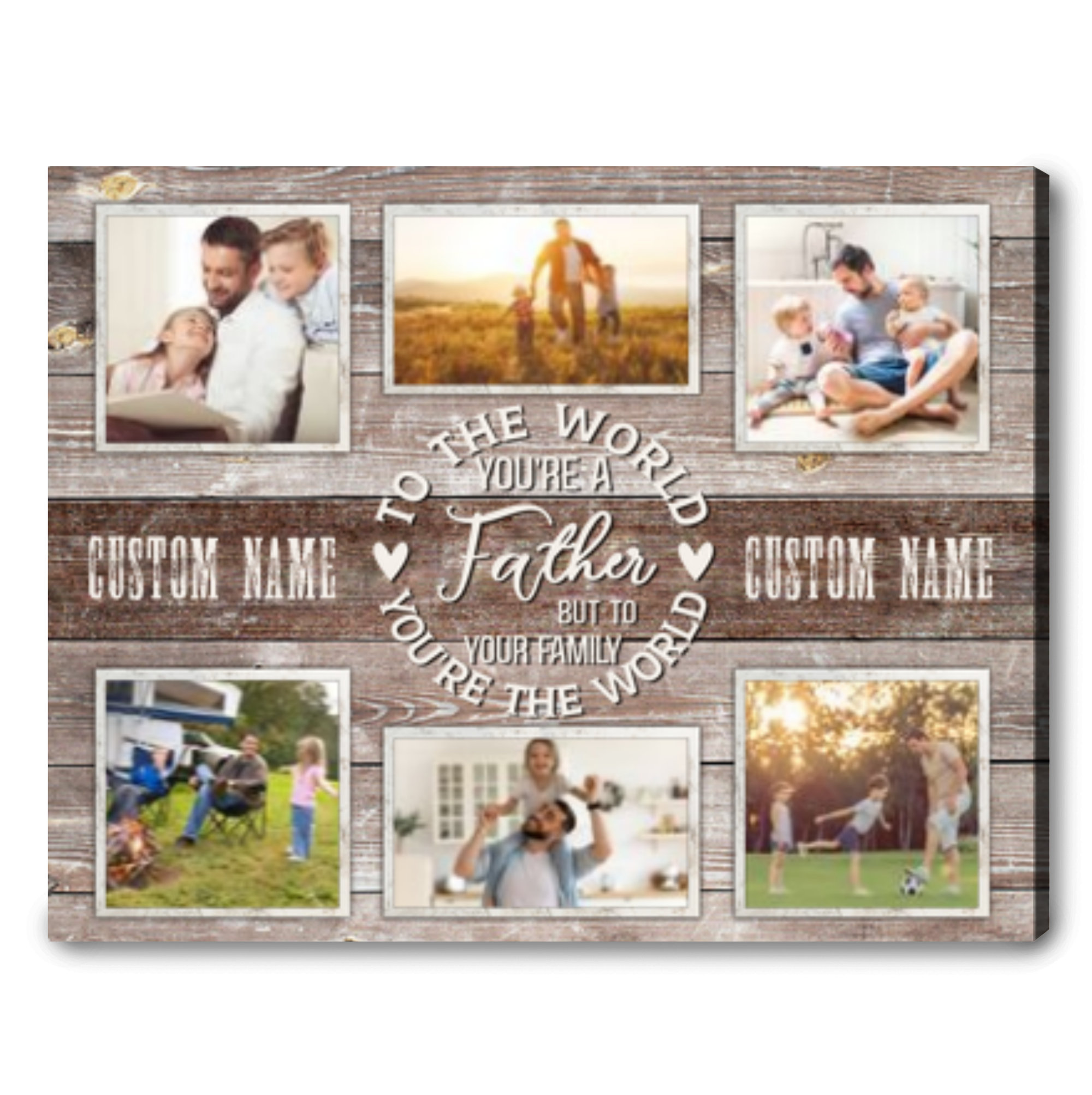 customized father's day gifts personalized photo canvas gift for dad 01