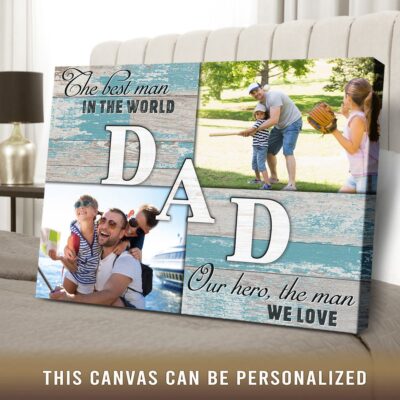 father's day gift ideas personalized dad photo canvas print 04
