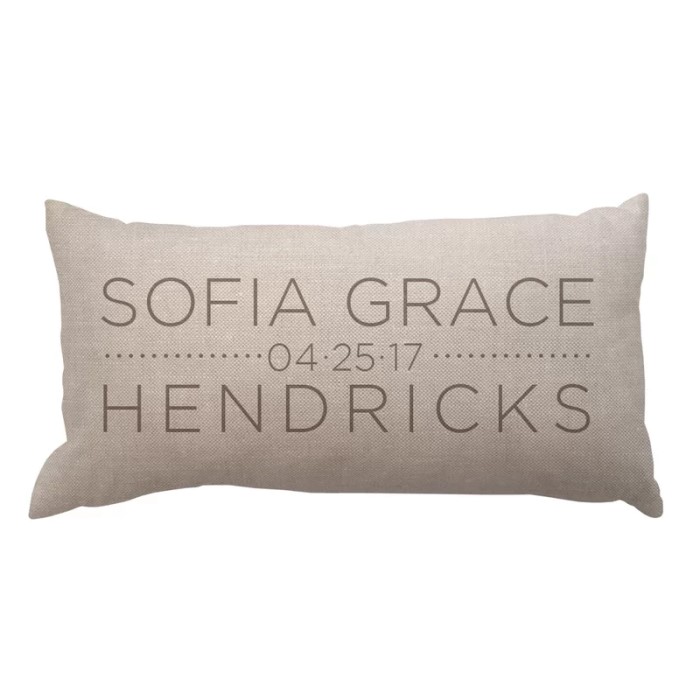 Personalized Linen Pillow: Eighth Anniversary Modern Gifts For A Strong Marriage