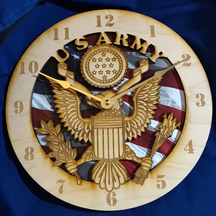 A Military Wall Clock For Military Retirement Gifts