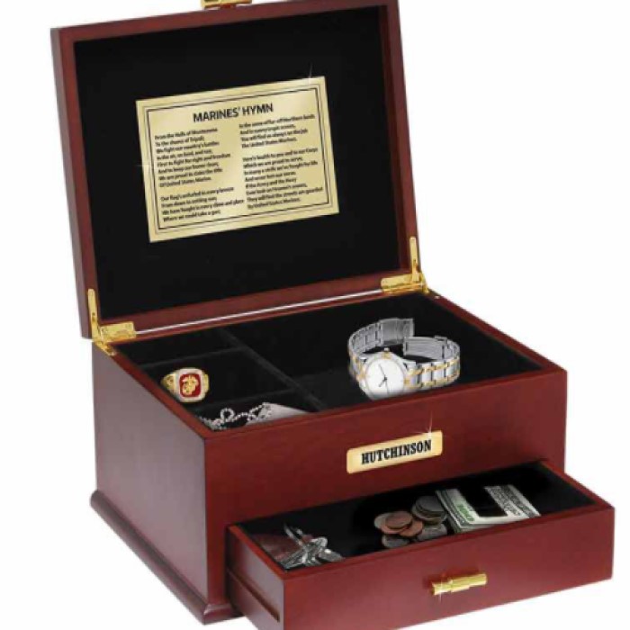 A Personalized Valet Box - Navy Chief Retirement Gifts