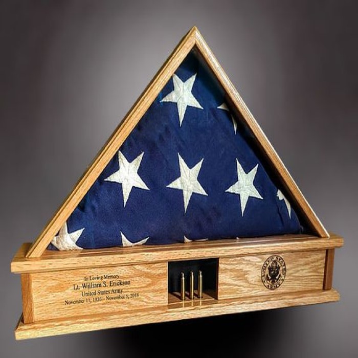 A Customized Flag Display Case - Military Retiree