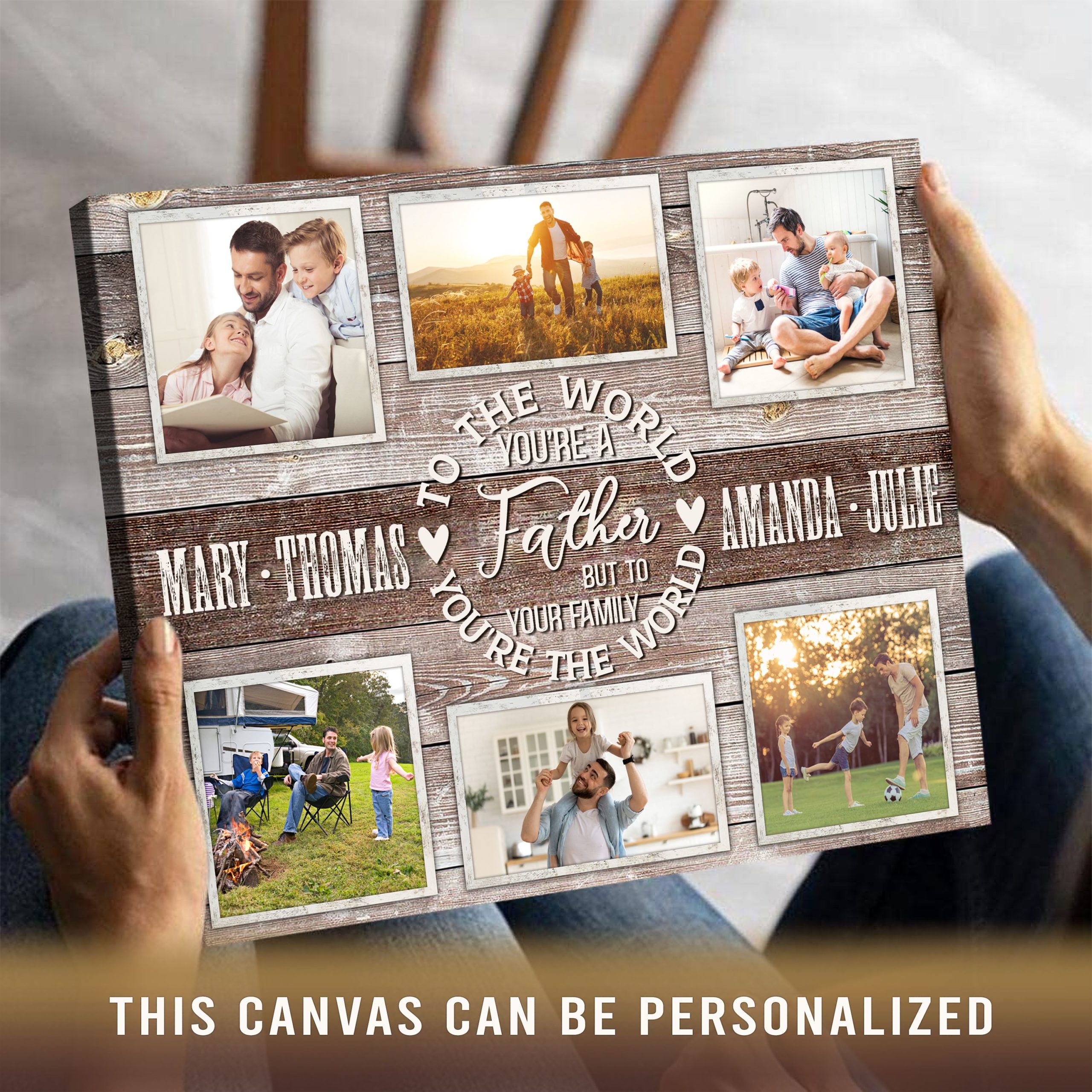 customized father's day gifts personalized photo canvas gift for dad 02