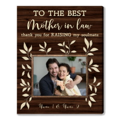 personalized mother's day gift custom mother in law canvas print 01