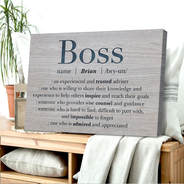 Boss Definition Canvas Print - personalized gifts for female boss