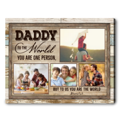 customized dad photo wall art first father's day gift 01