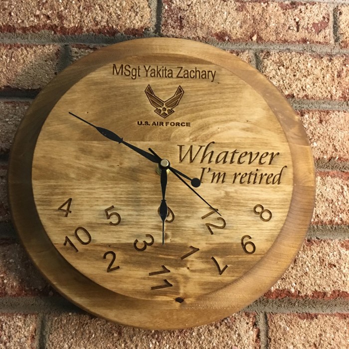 Customized Wall Clock For Air Force Retirement Gifts