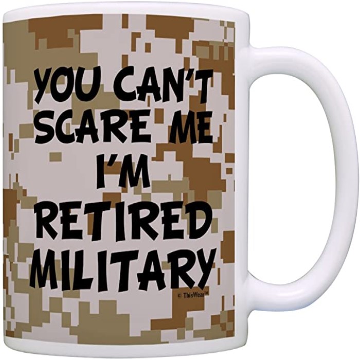 Funny Military Retirement Gift Coffee Cup Mug for Men Husband from Wife Mug