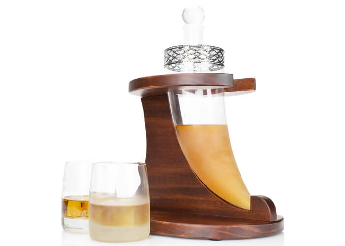 Viking Gift For Him - A Set Of Horn Decanters