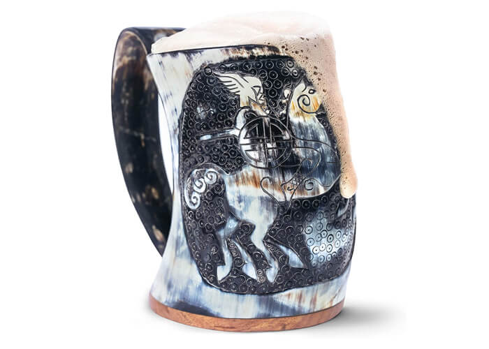 Viking Gifts For Dad - Odinn Viking Drinking Horn Mug