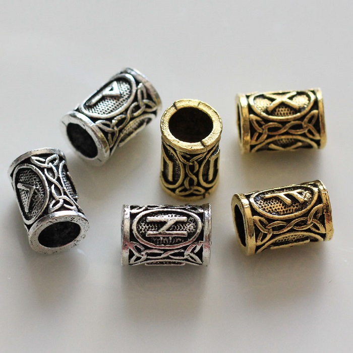 Viking Gifts For Him - Rune Bead Set In Stainless Steel
