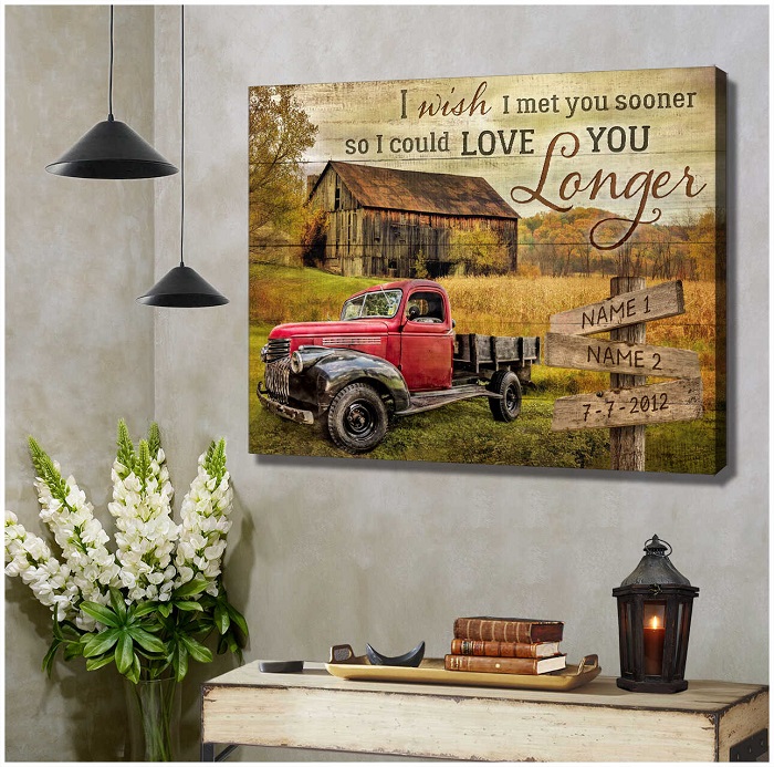 A Personalized Canvas Gift Ideas For Truck Drivers 