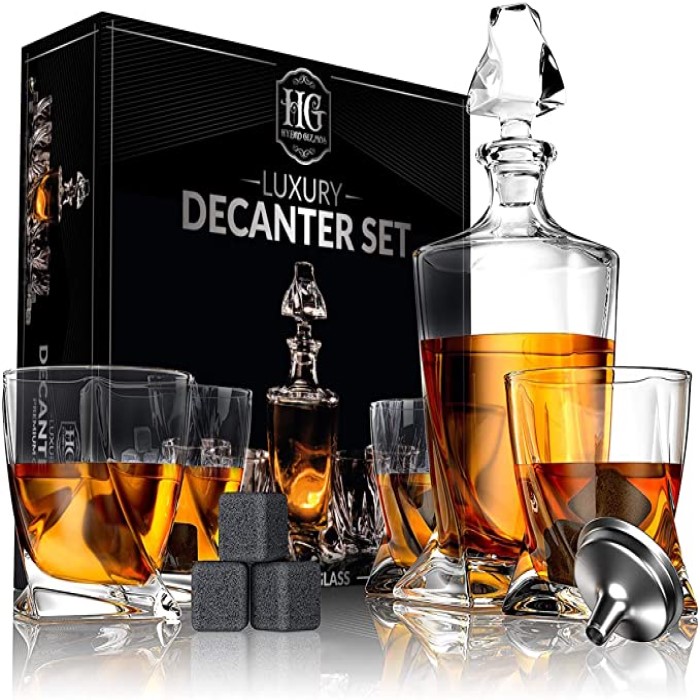 Retirement Gift For Fisherman: Set Of Whiskey Decanters