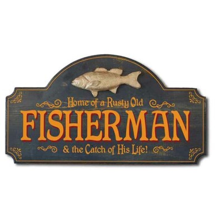 A Vintage-Style Plaque For Retirement Gift For Fisherman