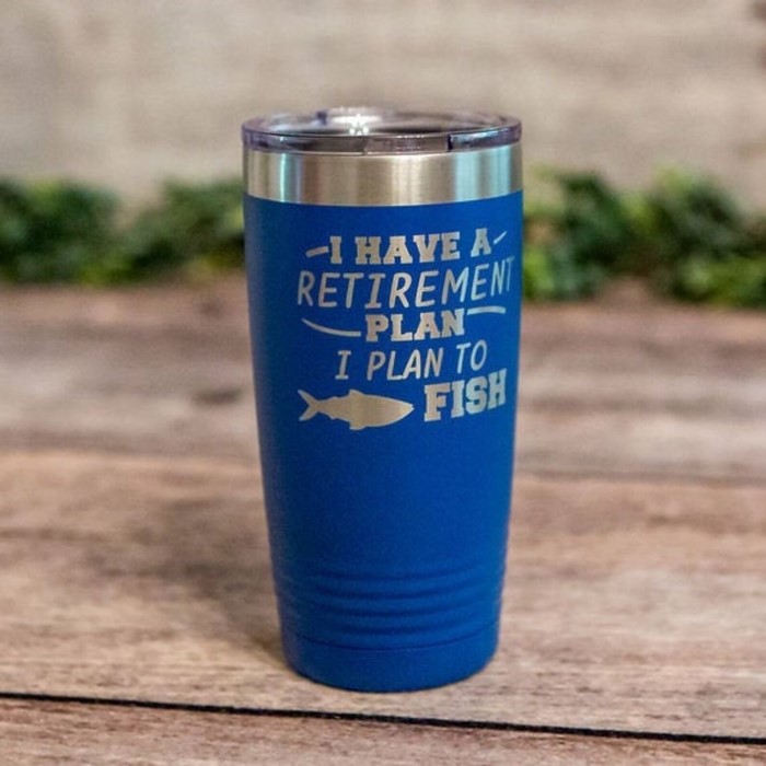 Fishing Tumbler, Father's Day gift, fishing theme gift