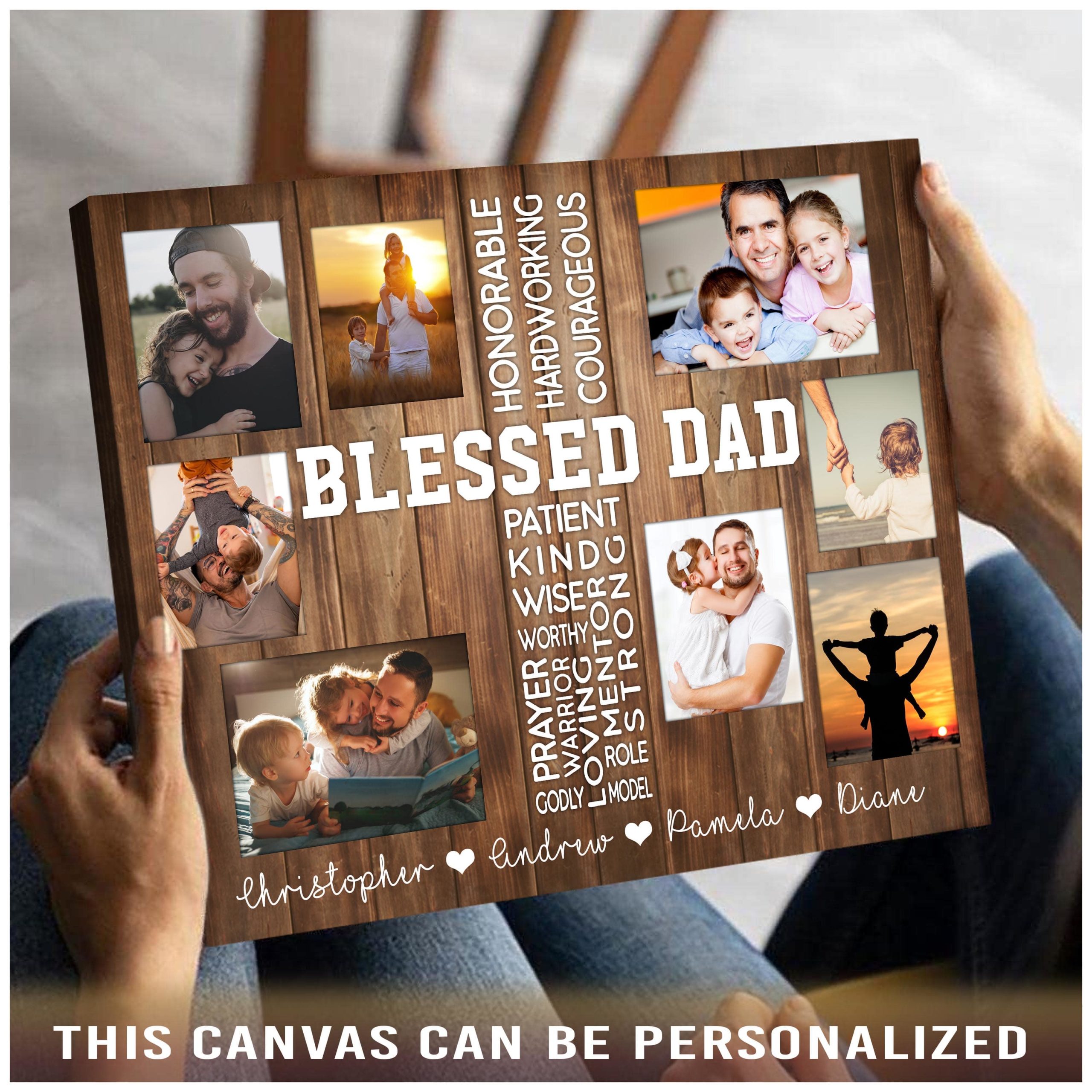 happy father's day personalized father's day canvas wall art 04