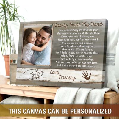 thoughtful father's day gift personalized photo and name canvas wall art 02