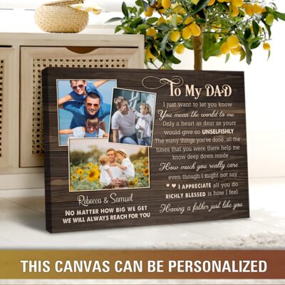 to my dad photo canvas wall art father's day gift 04